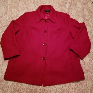 London Fog Wool Coat Maroon 3X